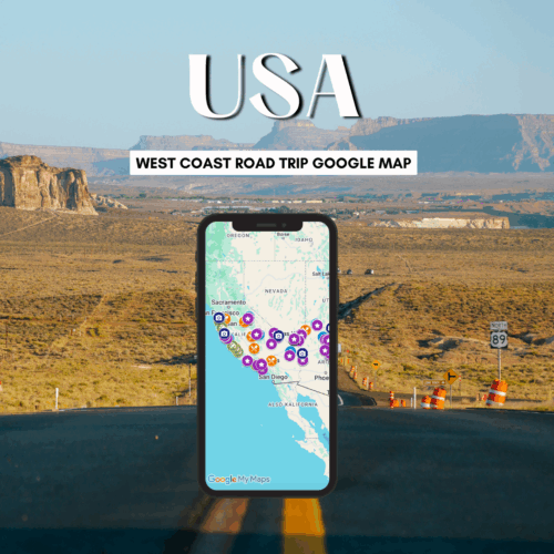 USA West Coast – Detailed Road Trip Map